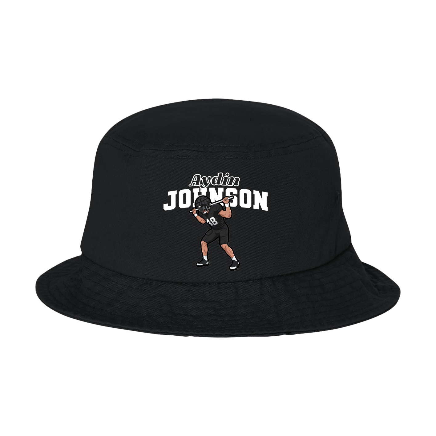 Bucket Cap — Name Arch in Black