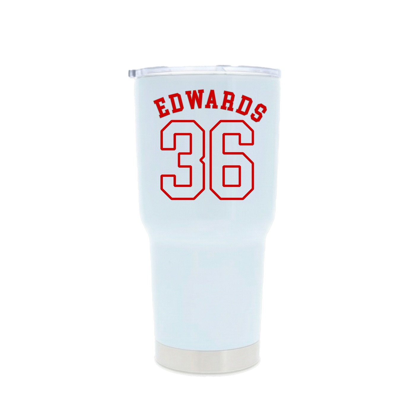 30oz Stainless Steel Tumbler — Shirsey Arch in White
