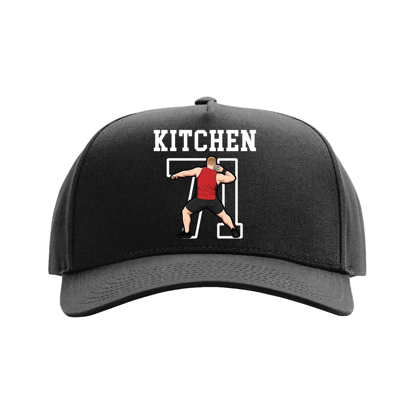 Full Fabric Five-Panel Champ Cap — Shirsey in Black