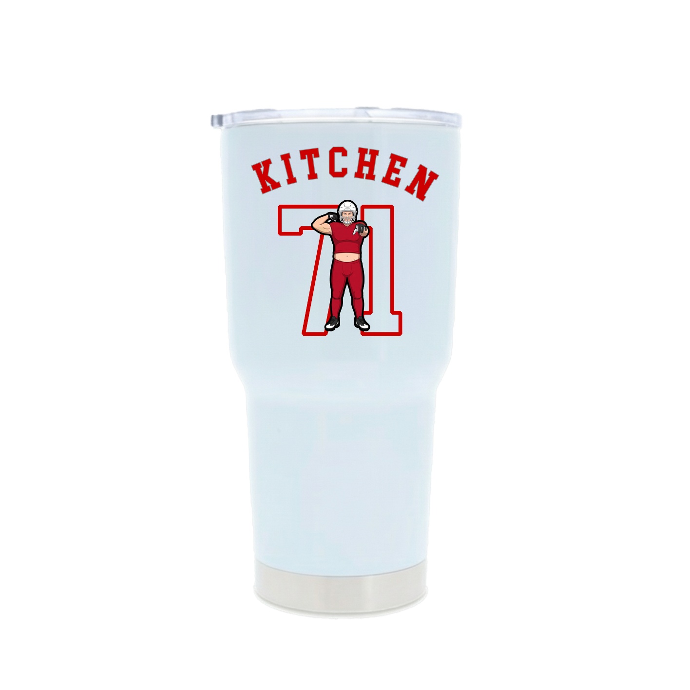 30oz Stainless Steel Tumbler — Shirsey Arch in White