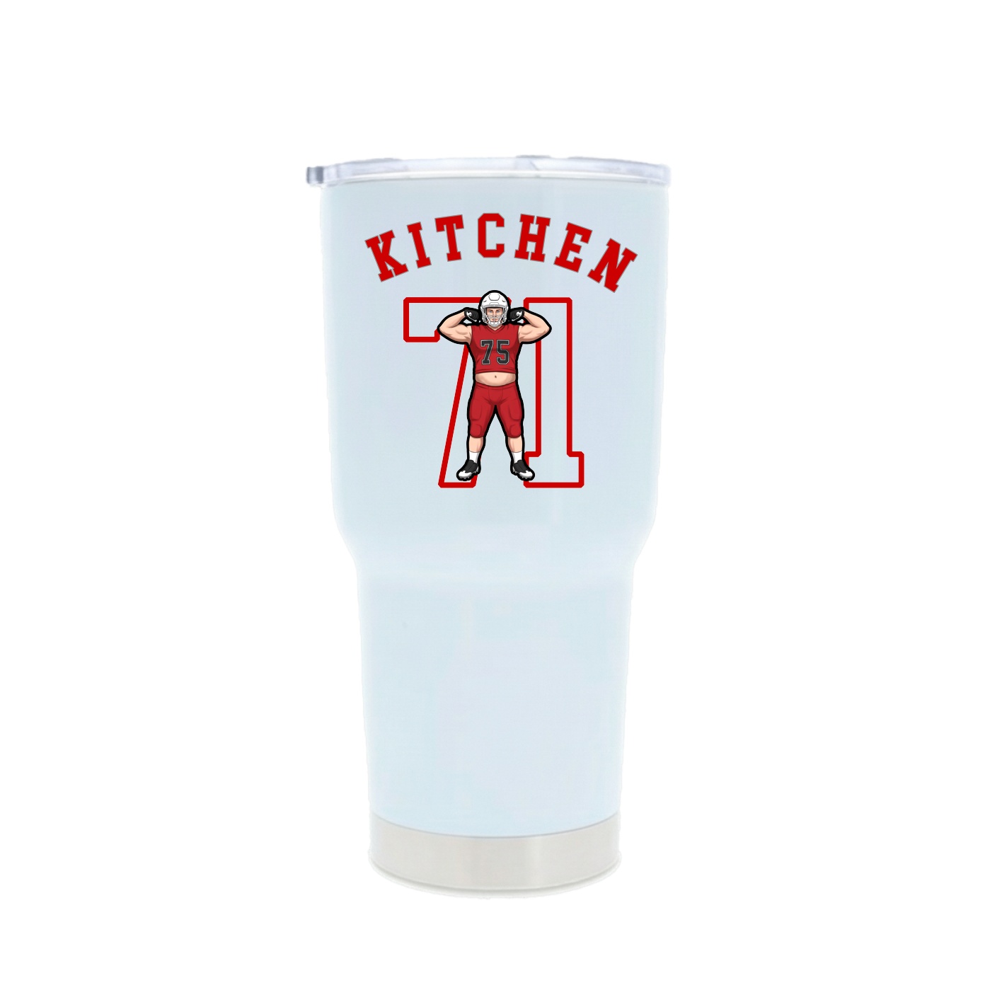 30oz Stainless Steel Tumbler — Shirsey Arch in White
