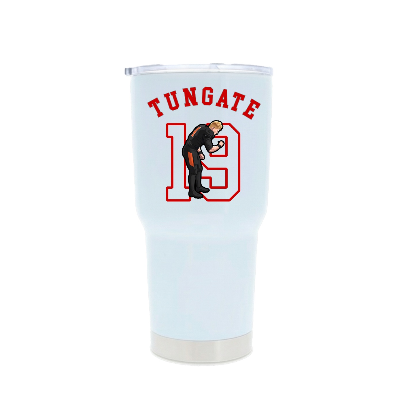 30oz Stainless Steel Tumbler — Shirsey Arch in White