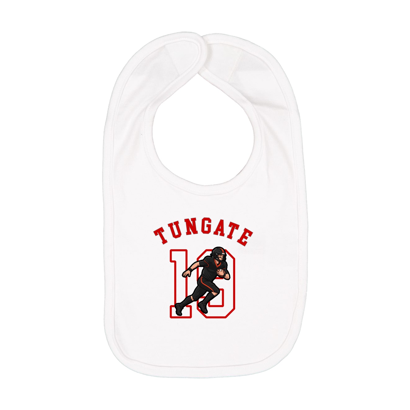 Infant Bib — Shirsey Arch in White