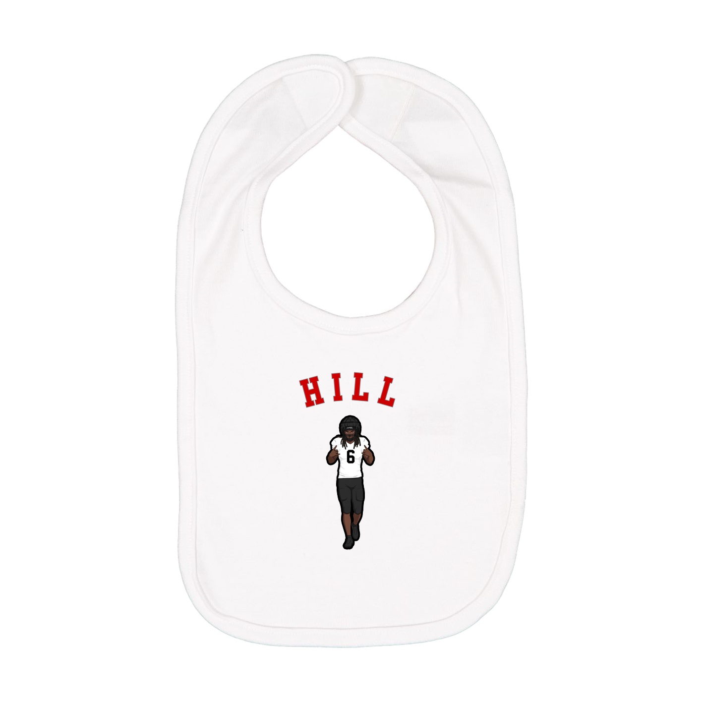 Infant Bib — Shirsey Arch in White