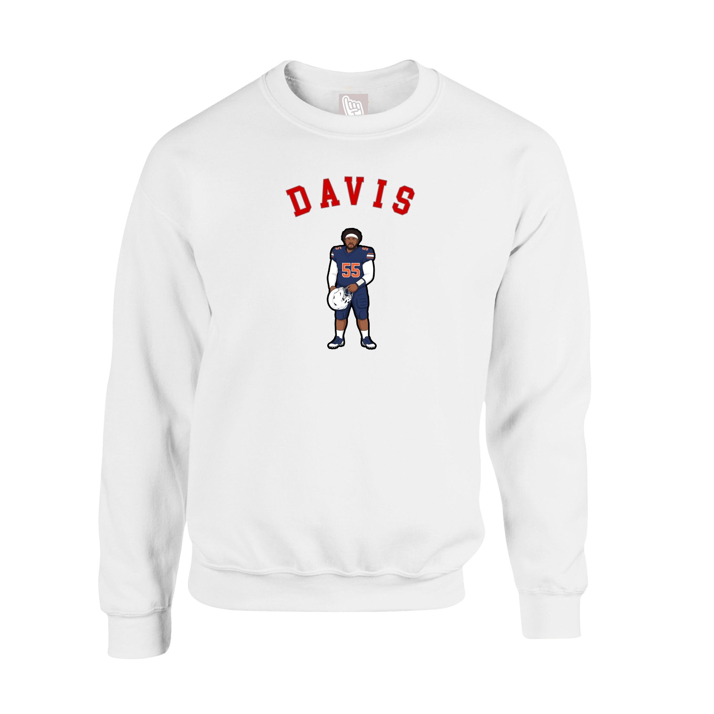 Fleece Crew — Shirsey Arch in White