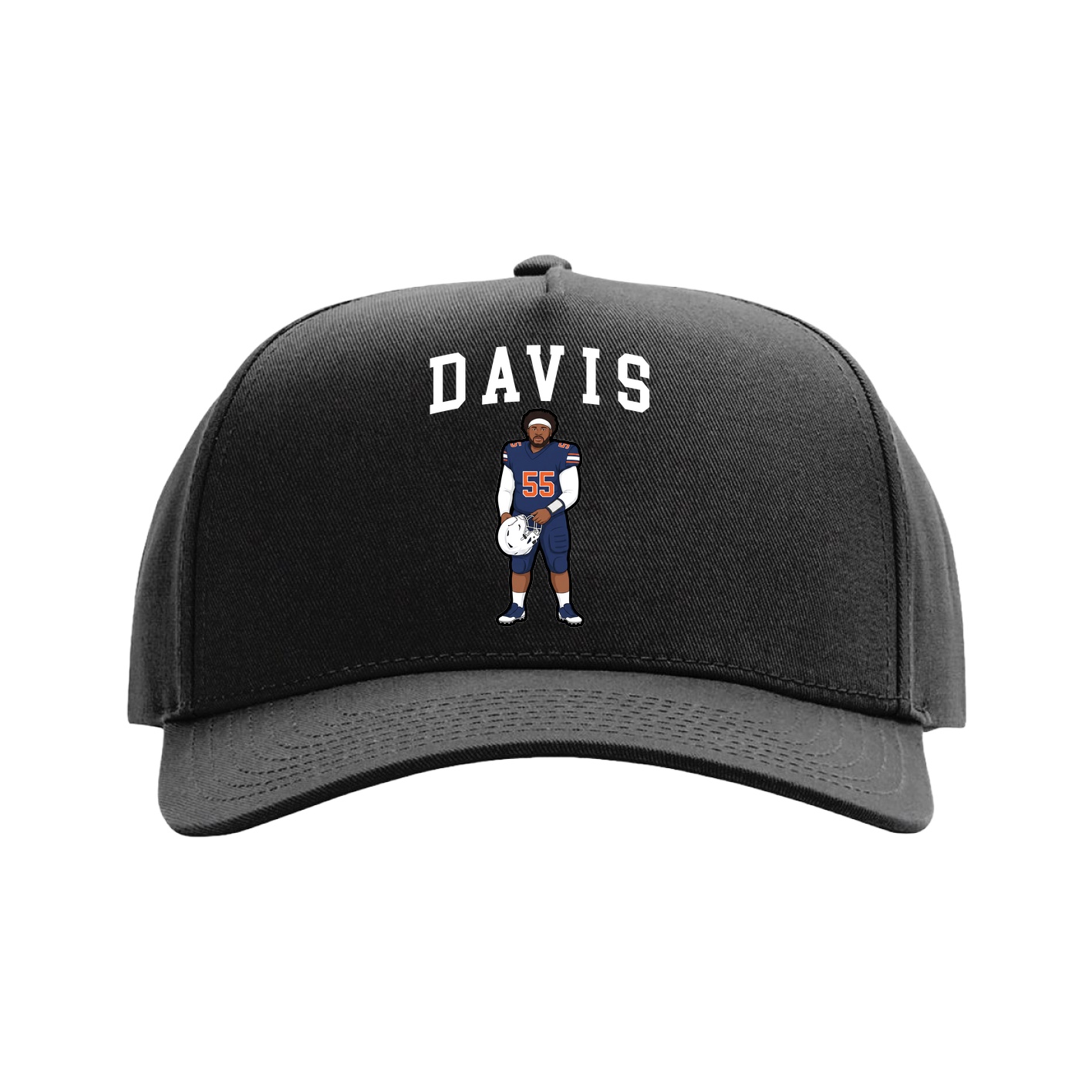 Full Fabric Five-Panel Champ Cap — Shirsey in Black