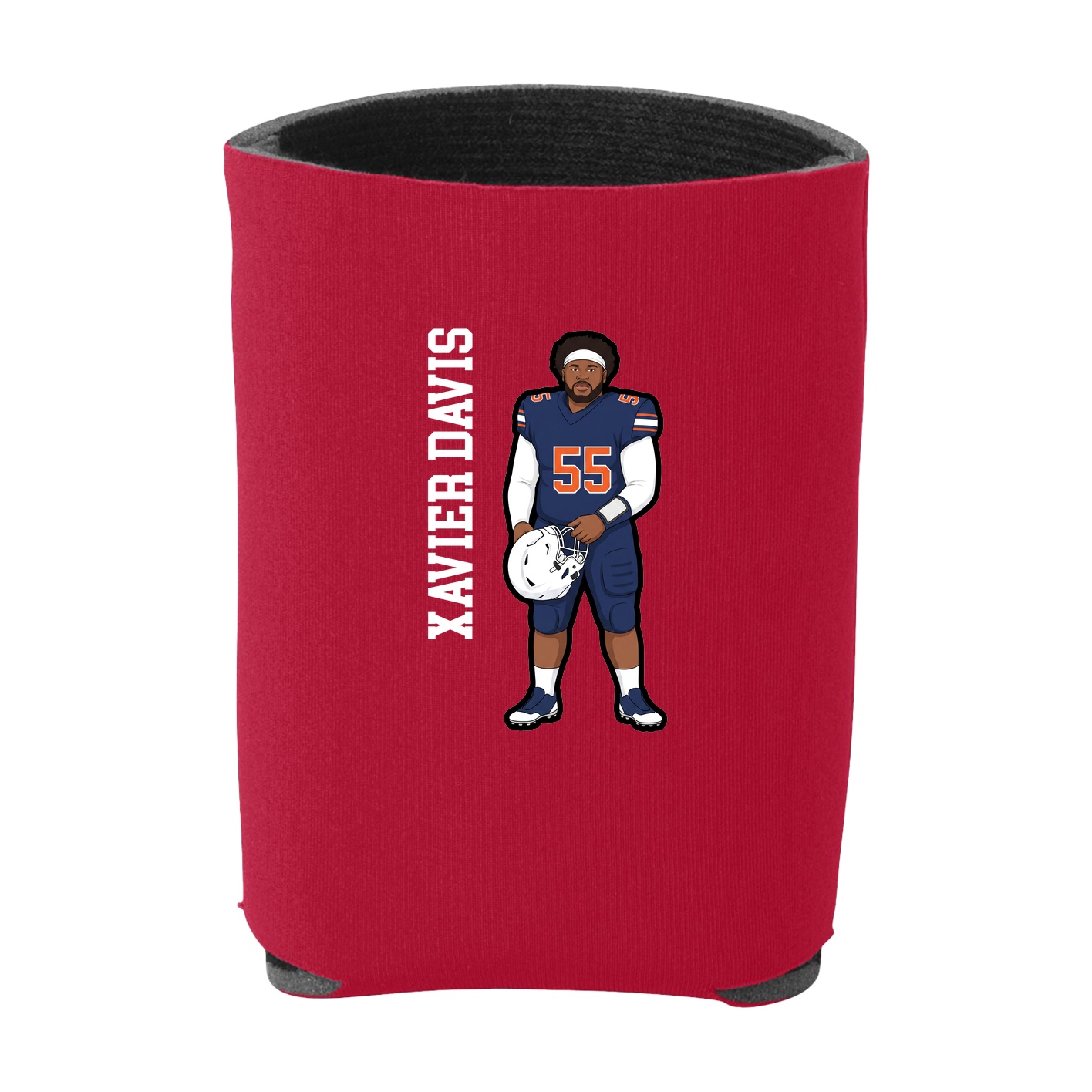 Can Holder — Name Vertical in Red