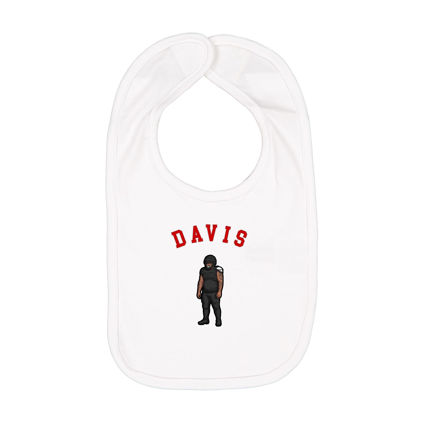 Infant Bib — Shirsey Arch in White