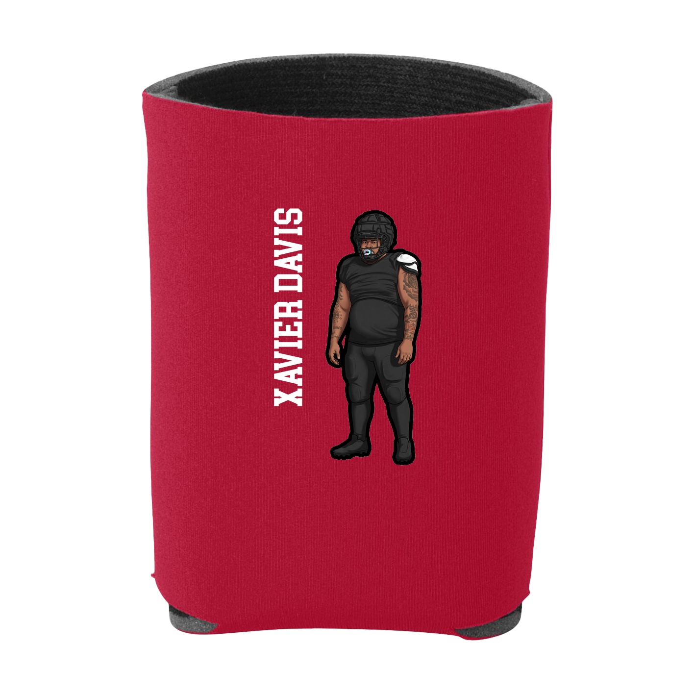 Can Holder — Name Vertical in Red