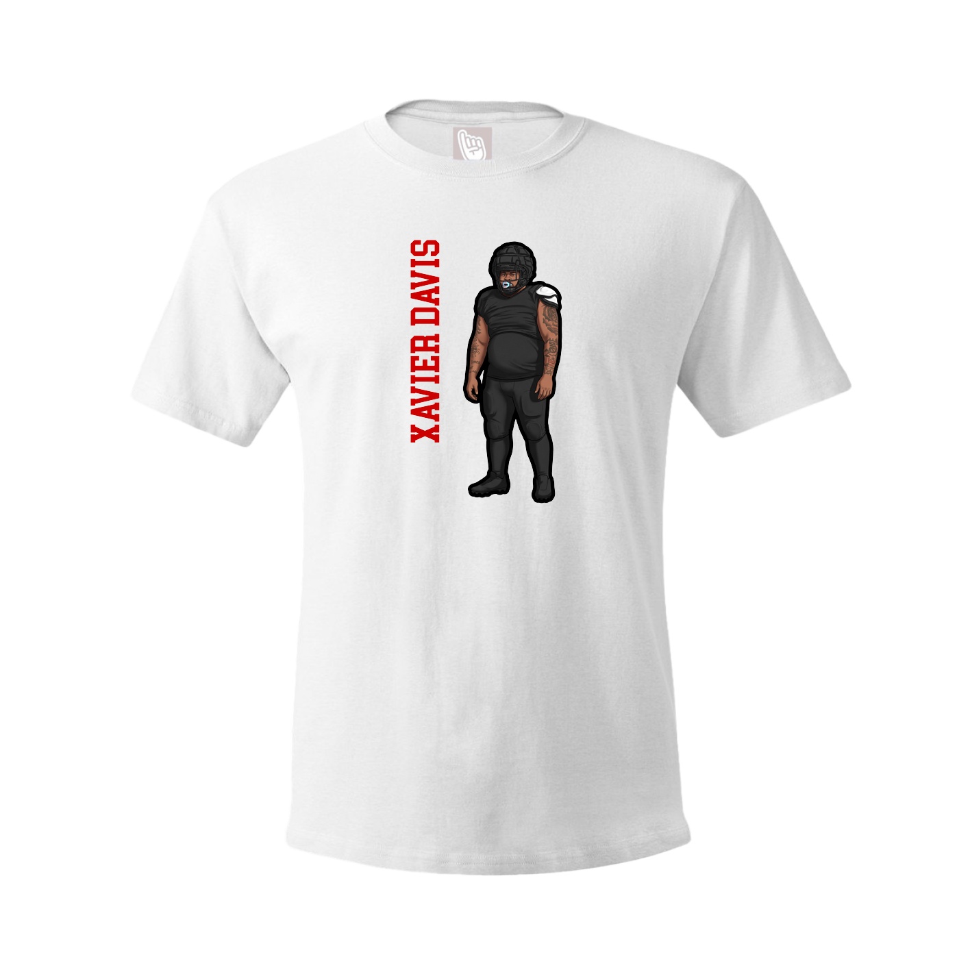 Tee — Name Vertical in White
