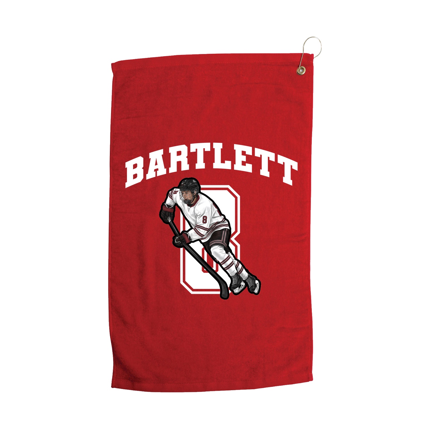 Golf Towel — Number in Red
