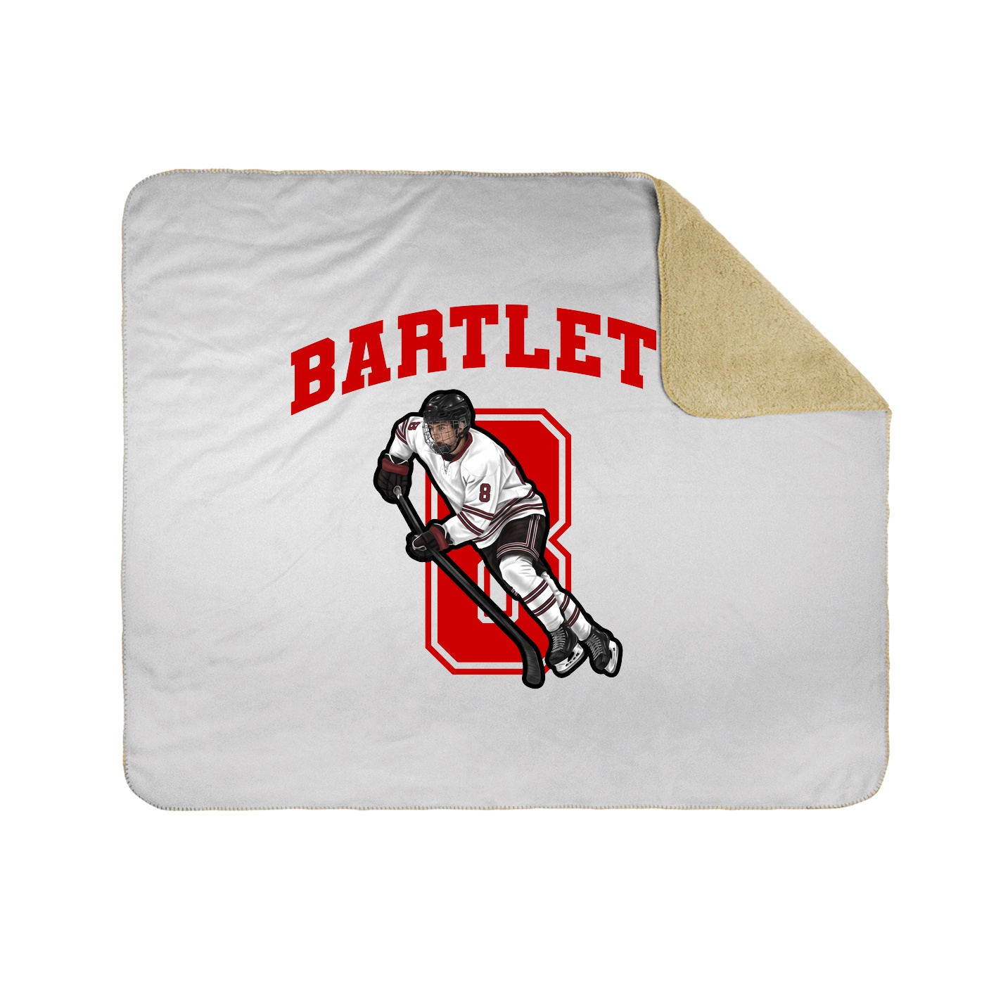 Throw Blanket — Number in White