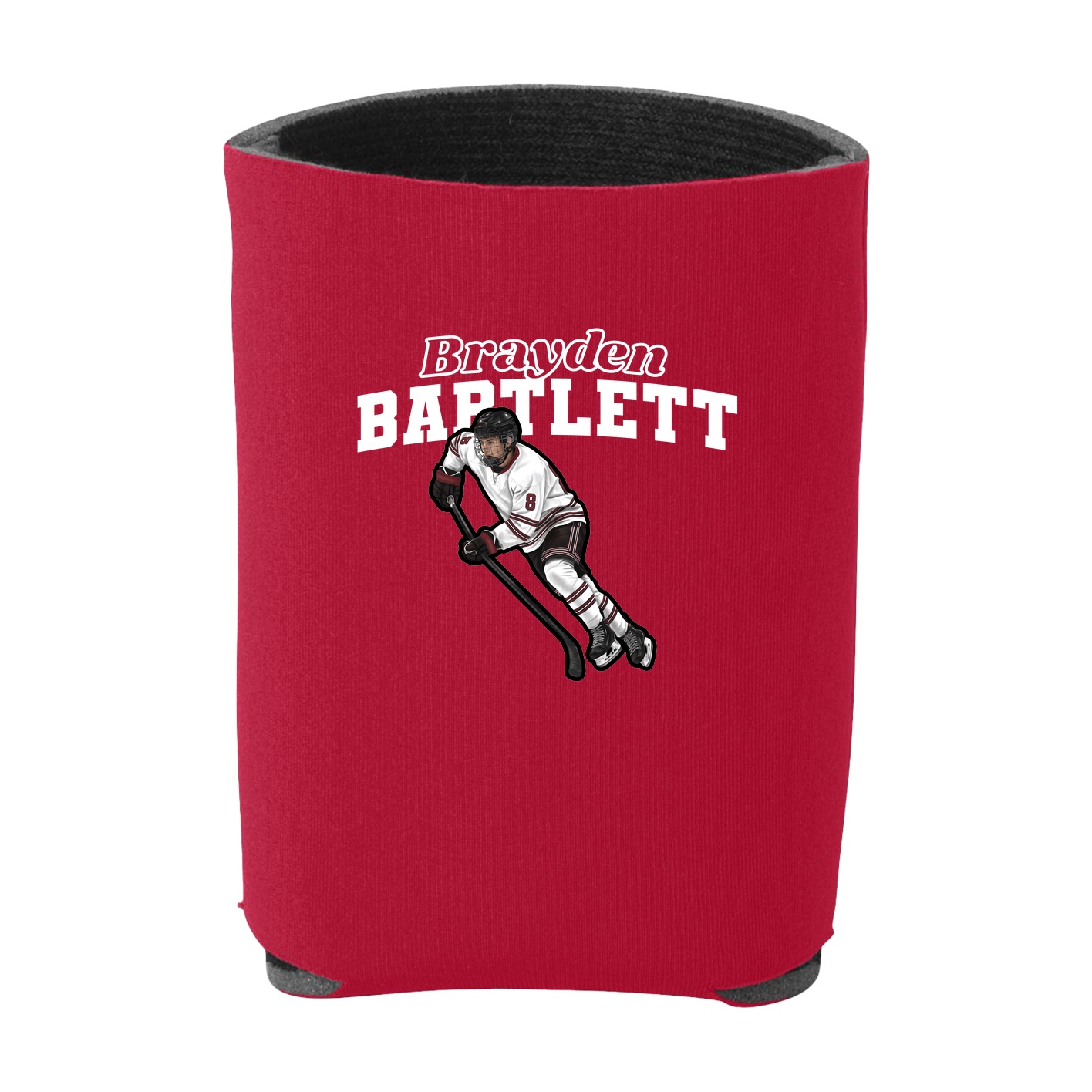 Can Holder — Name Arch in Red