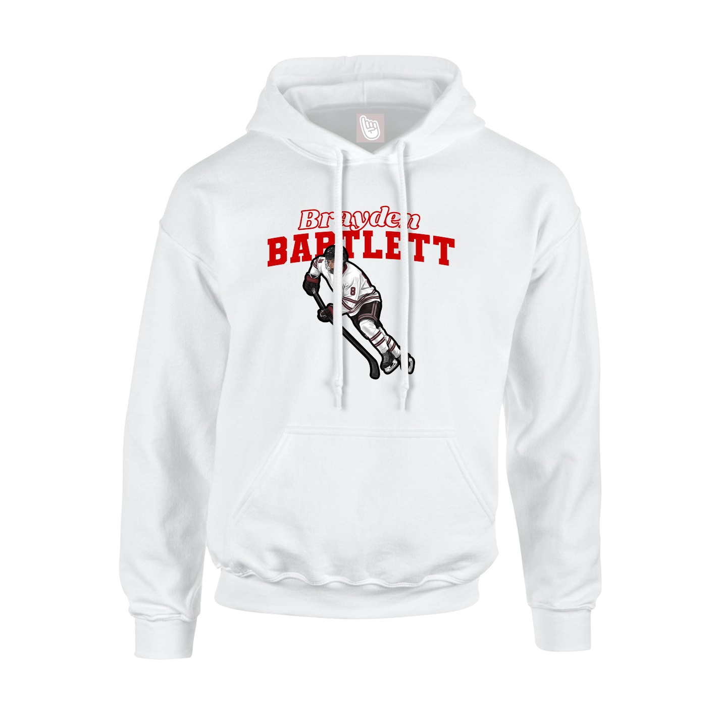 Hoodie — Name Arch in White