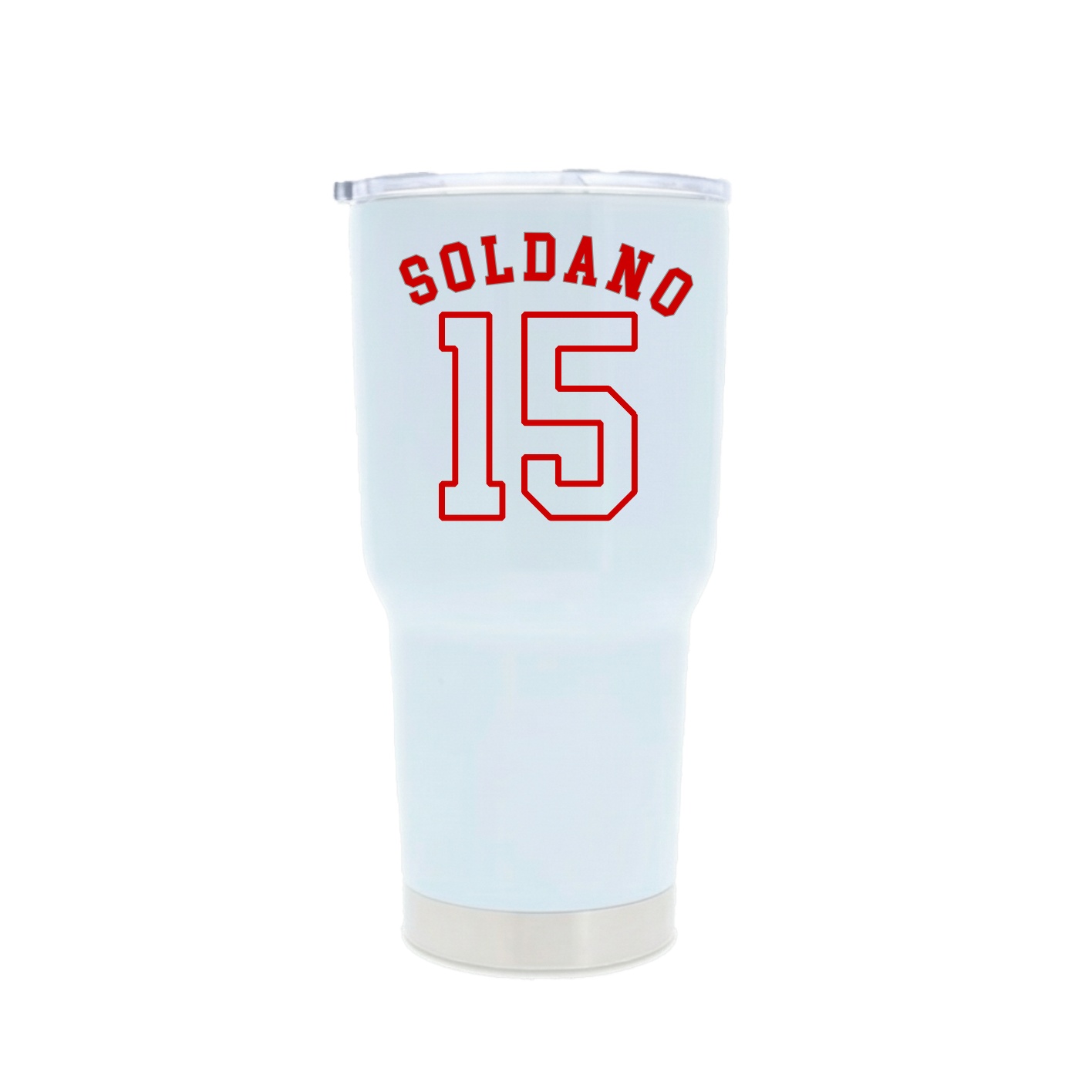 30oz Stainless Steel Tumbler — Shirsey Arch in White