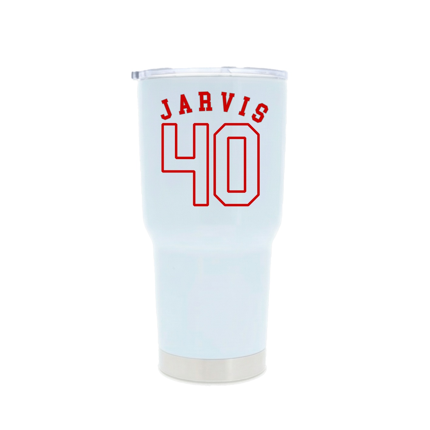 30oz Stainless Steel Tumbler — Shirsey Arch in White