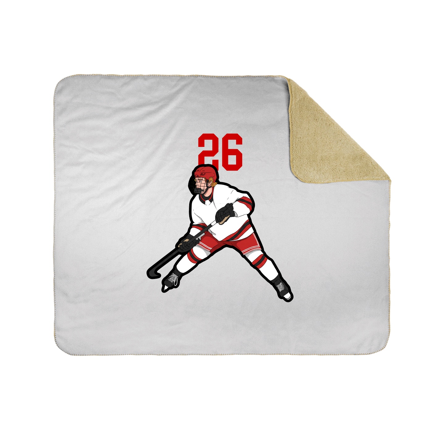 Throw Blanket — Number Top in White