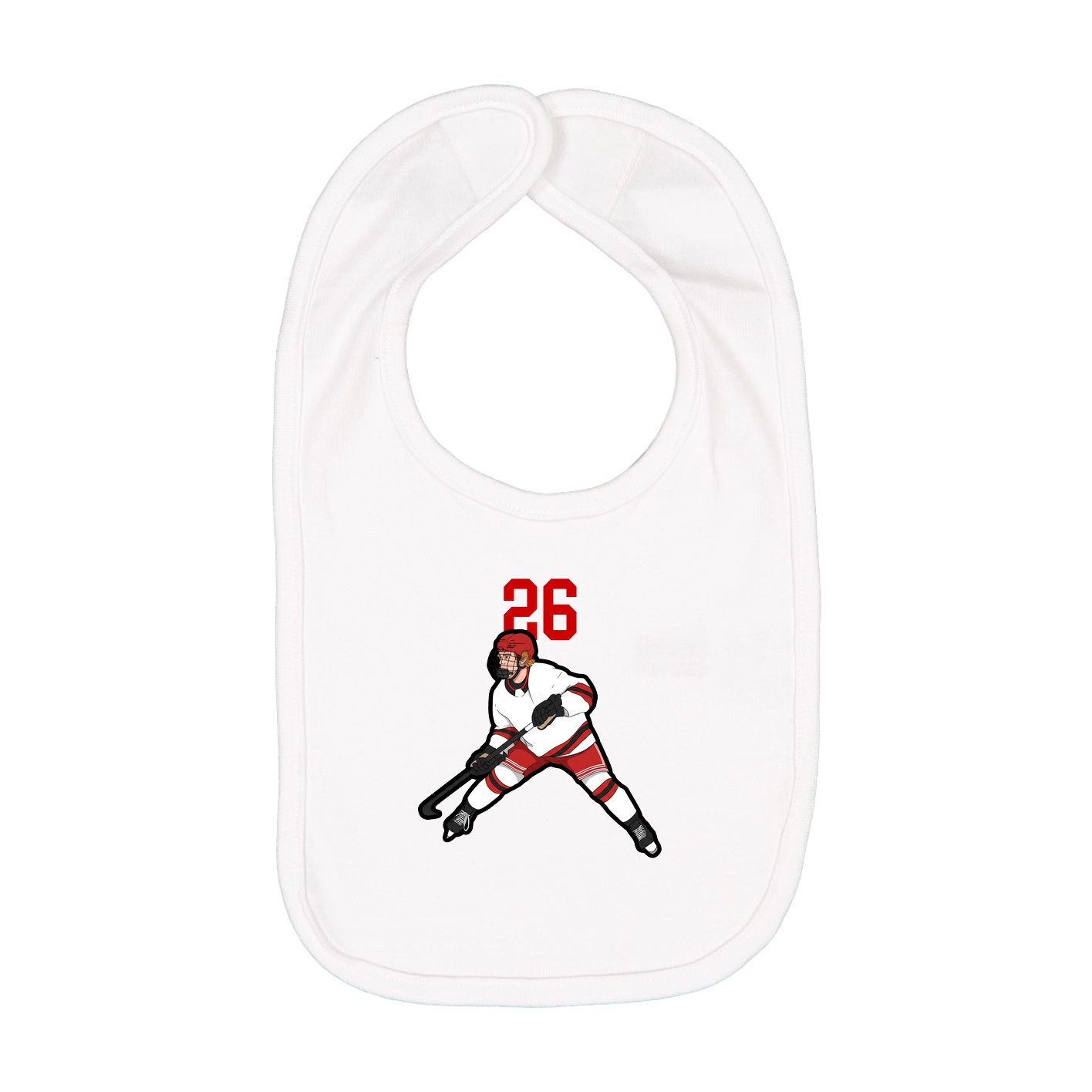 Infant Bib — Number Top in White