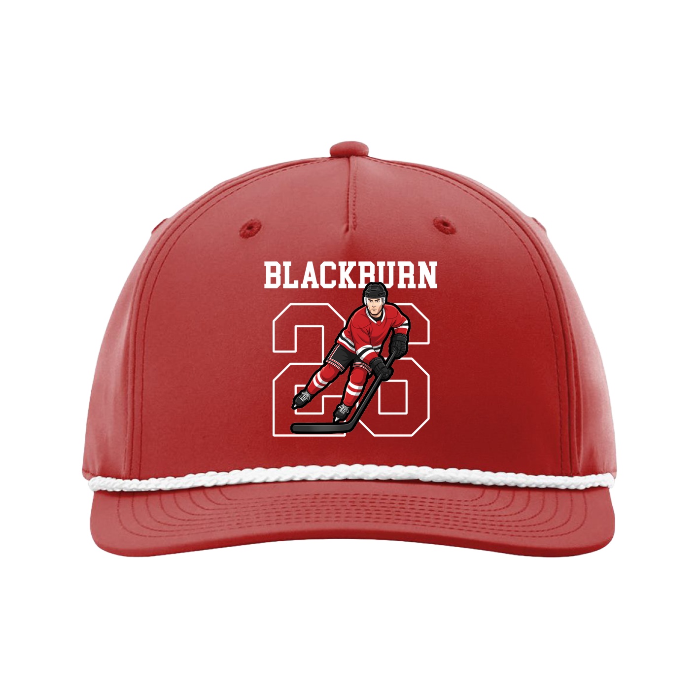Five-Panel Classic Rope Cap — Shirsey in Red
