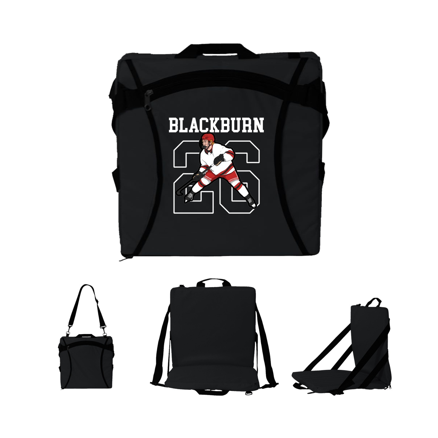 Folding Stadium Seat — Shirsey in Black