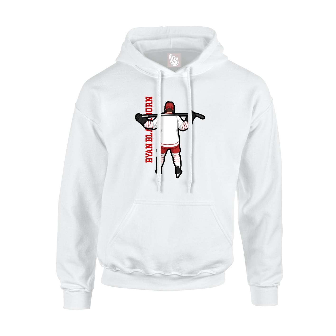 Hoodie — Name Vertical in White