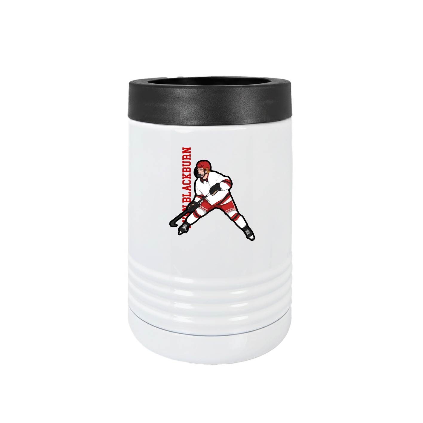 Beverage Holder — Name Vertical in White