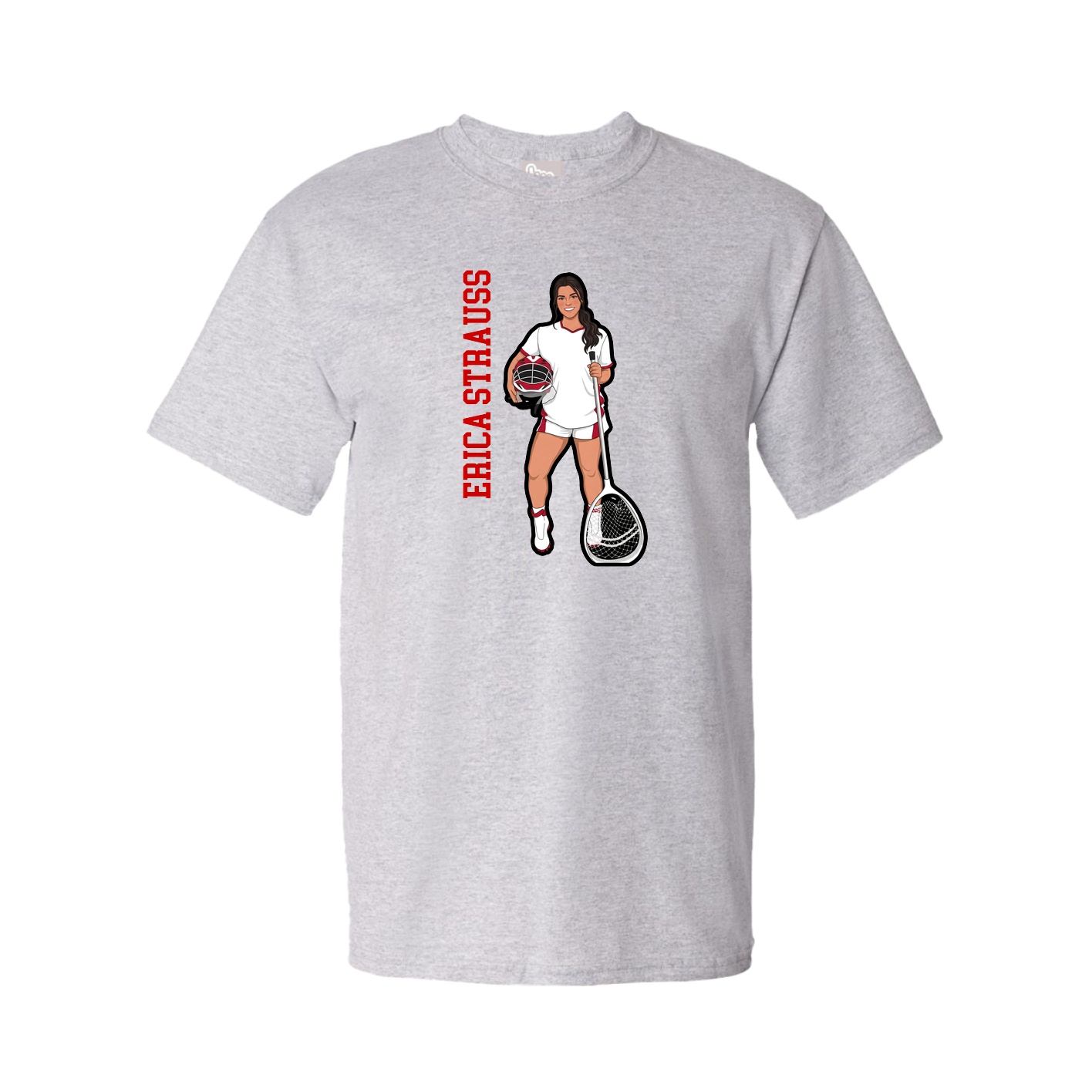 Tee — Name Vertical in Grey