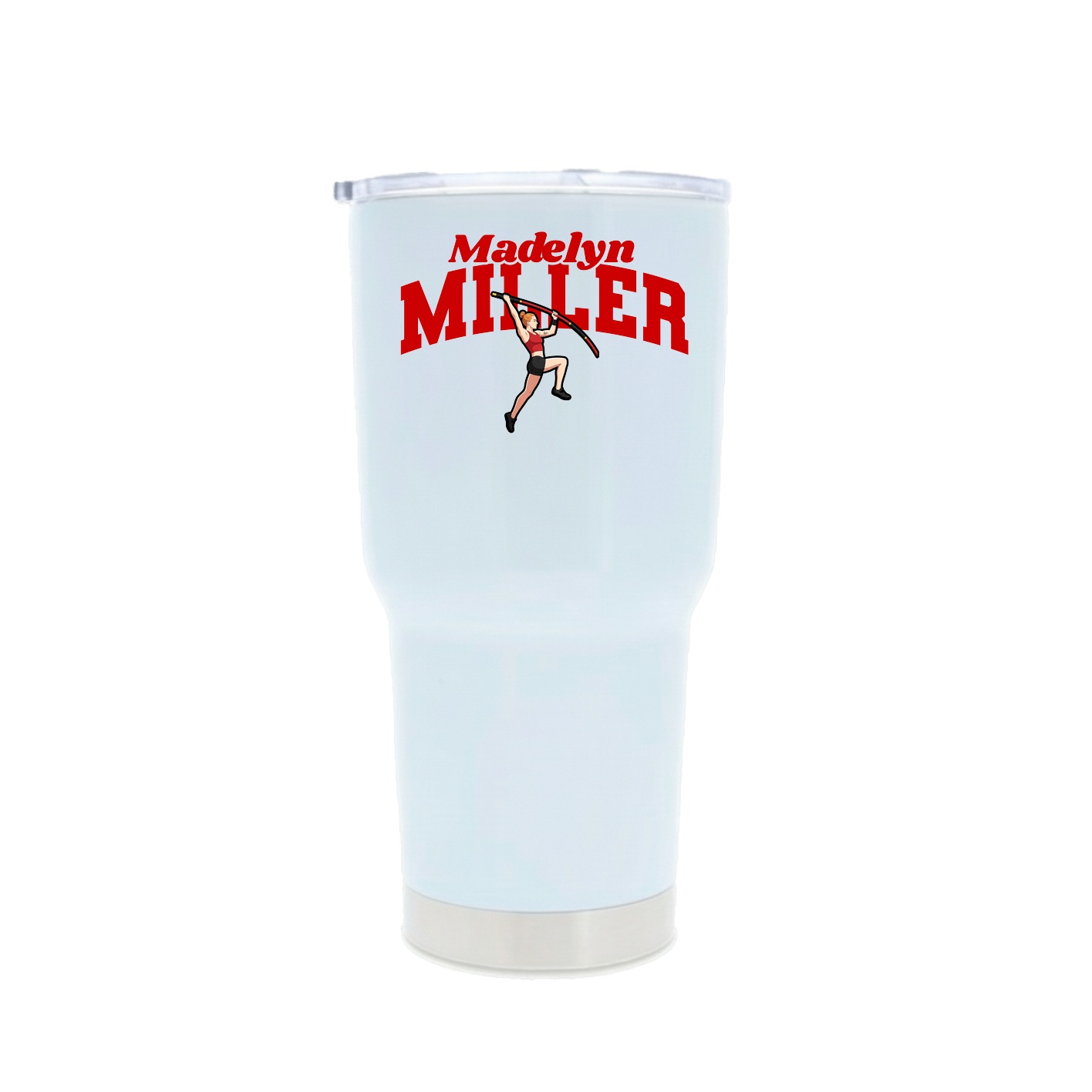 30oz Stainless Steel Tumbler — Signature Arch in White