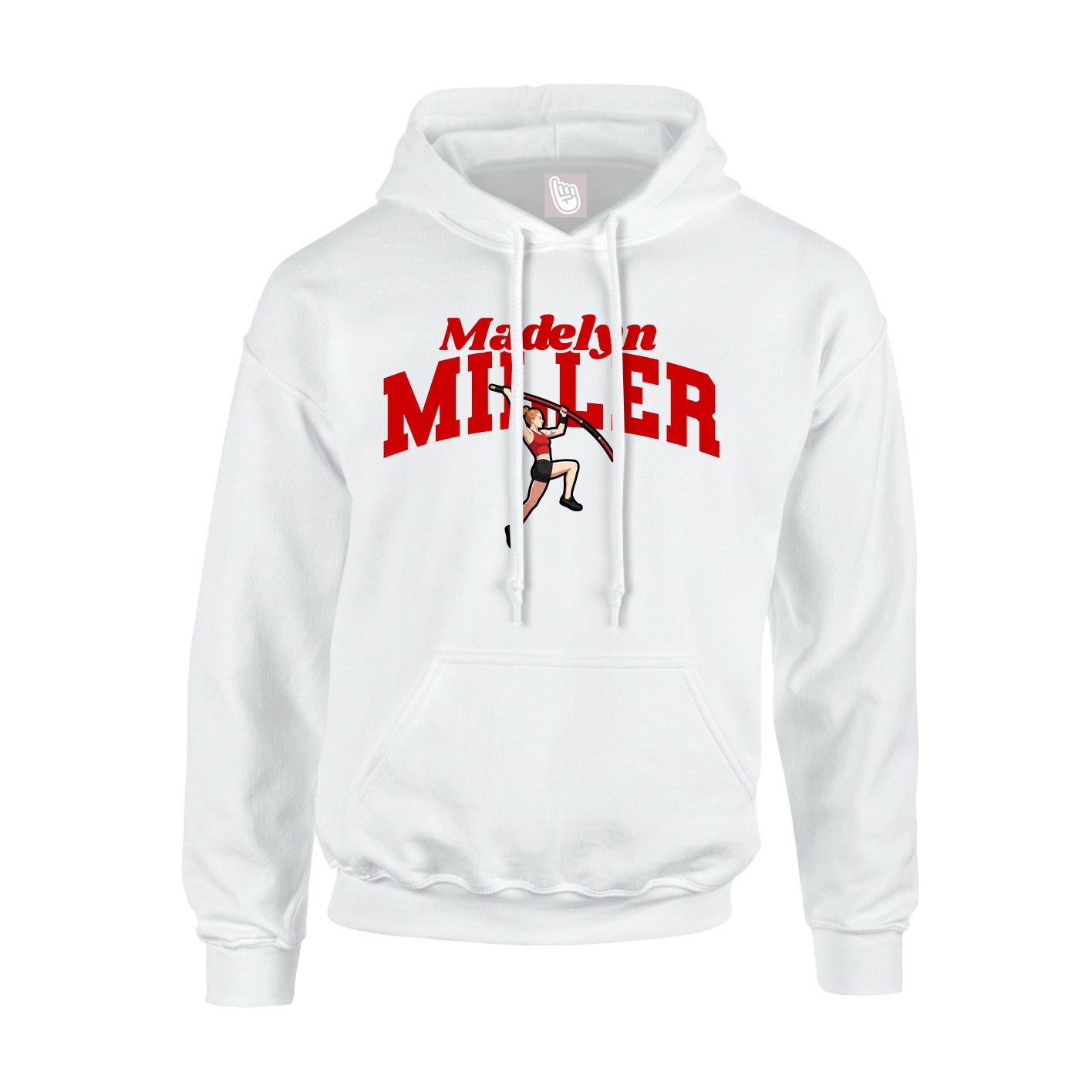 Hoodie — Signature Arch in White