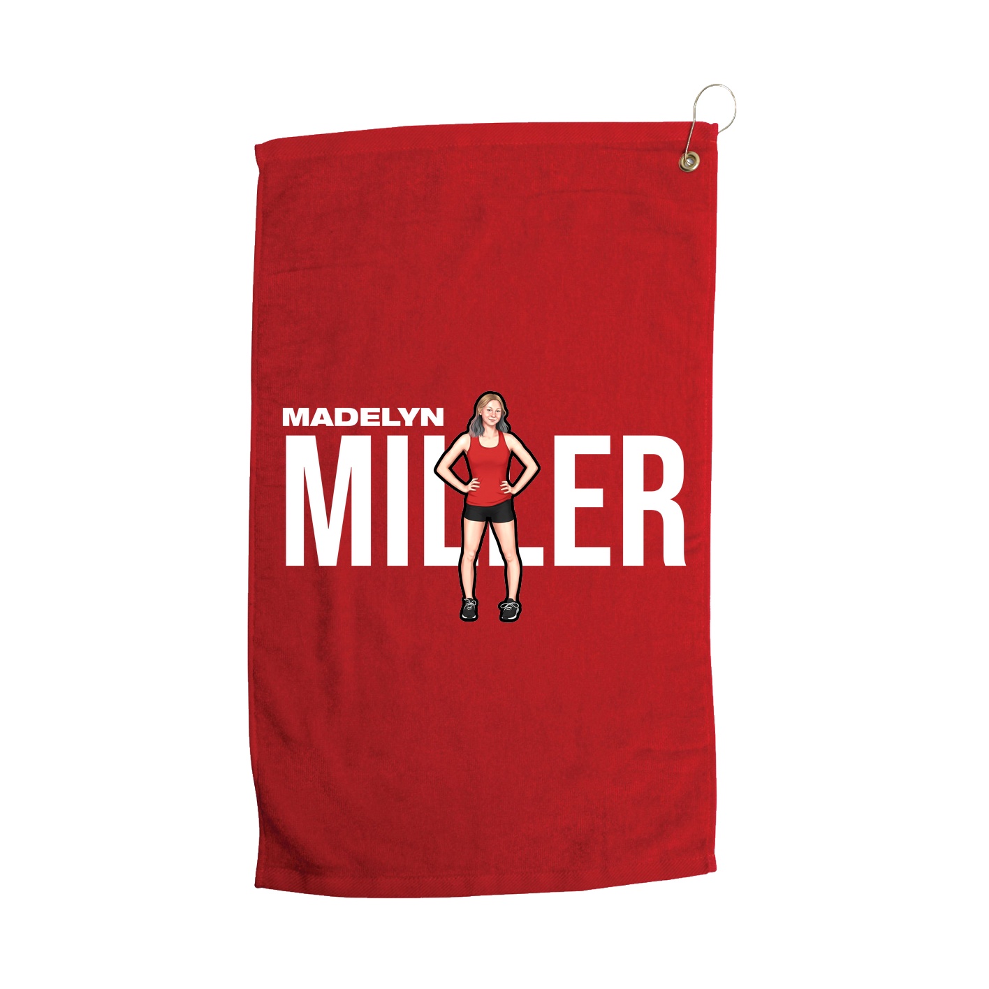 Golf Towel — Player Name in Red