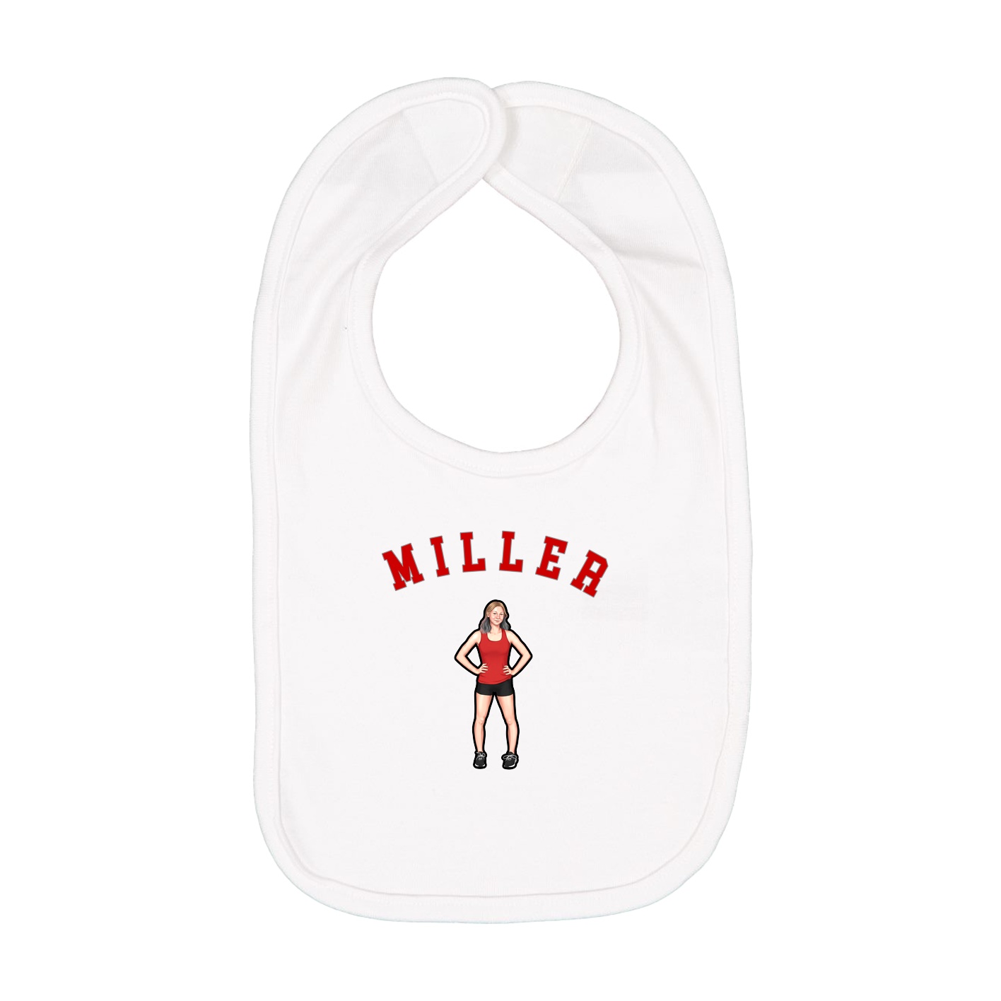 Infant Bib — Shirsey Arch in White