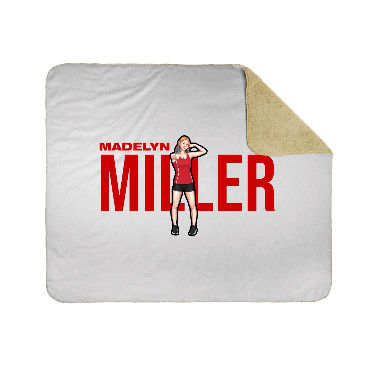 Throw Blanket — Player Name in White