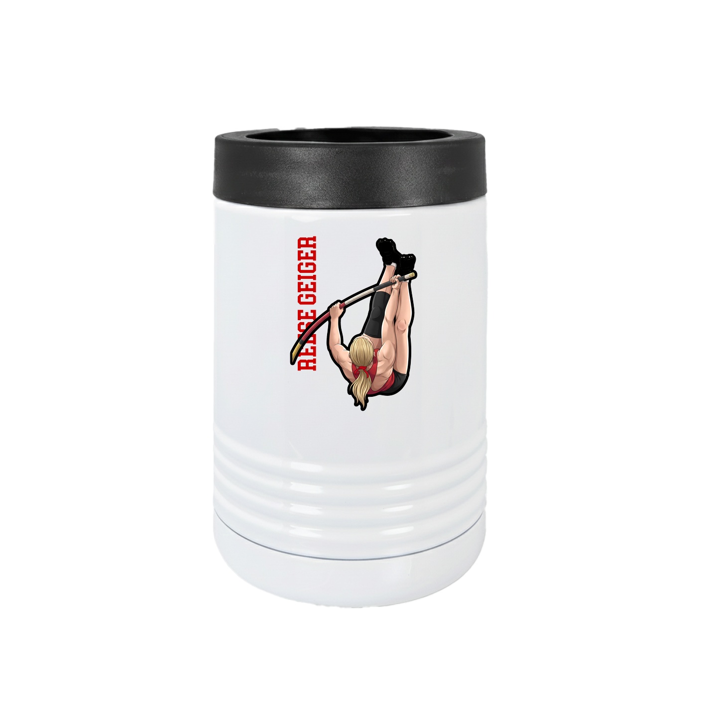 Beverage Holder — Name Vertical in White