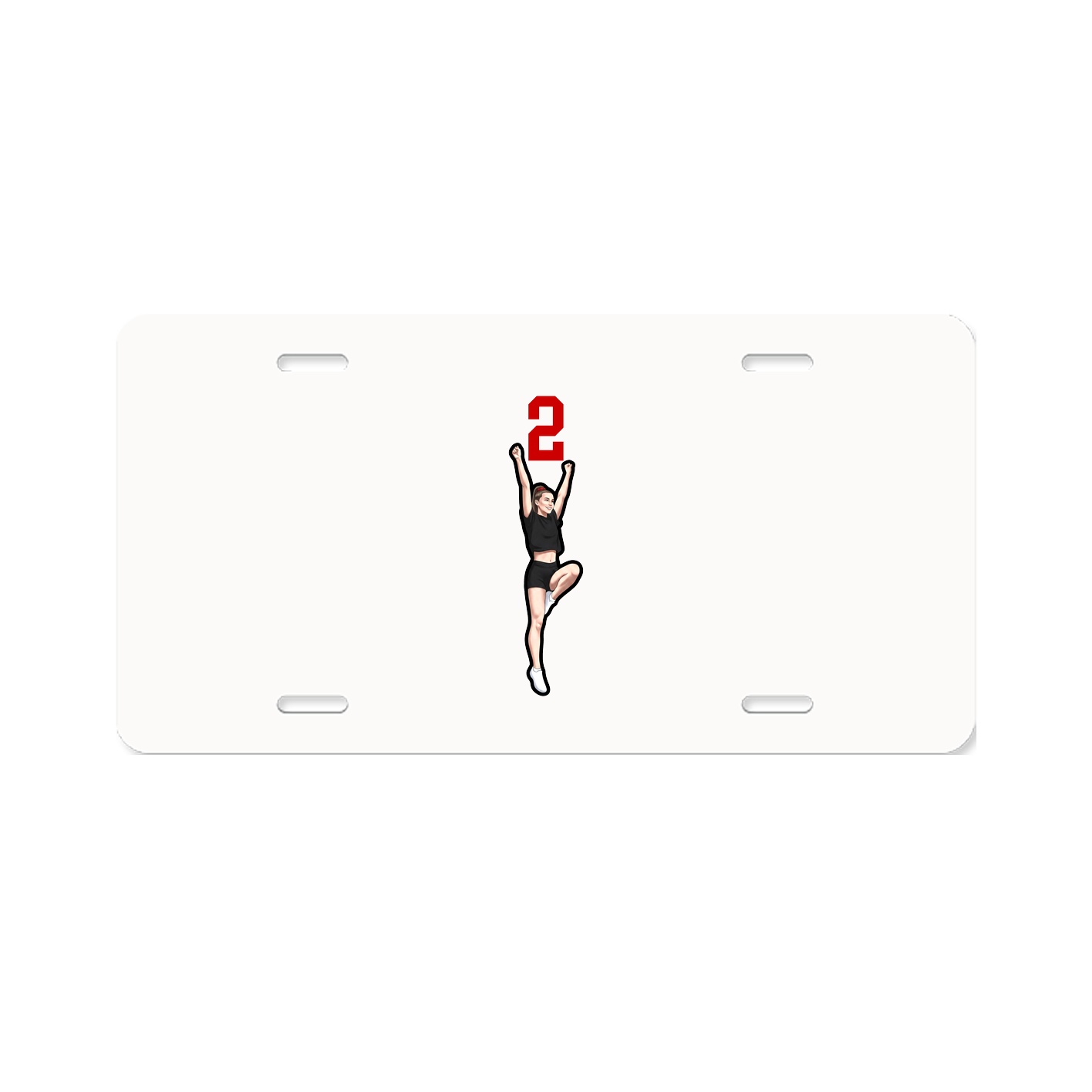 License Plate — Number Top in Classic
