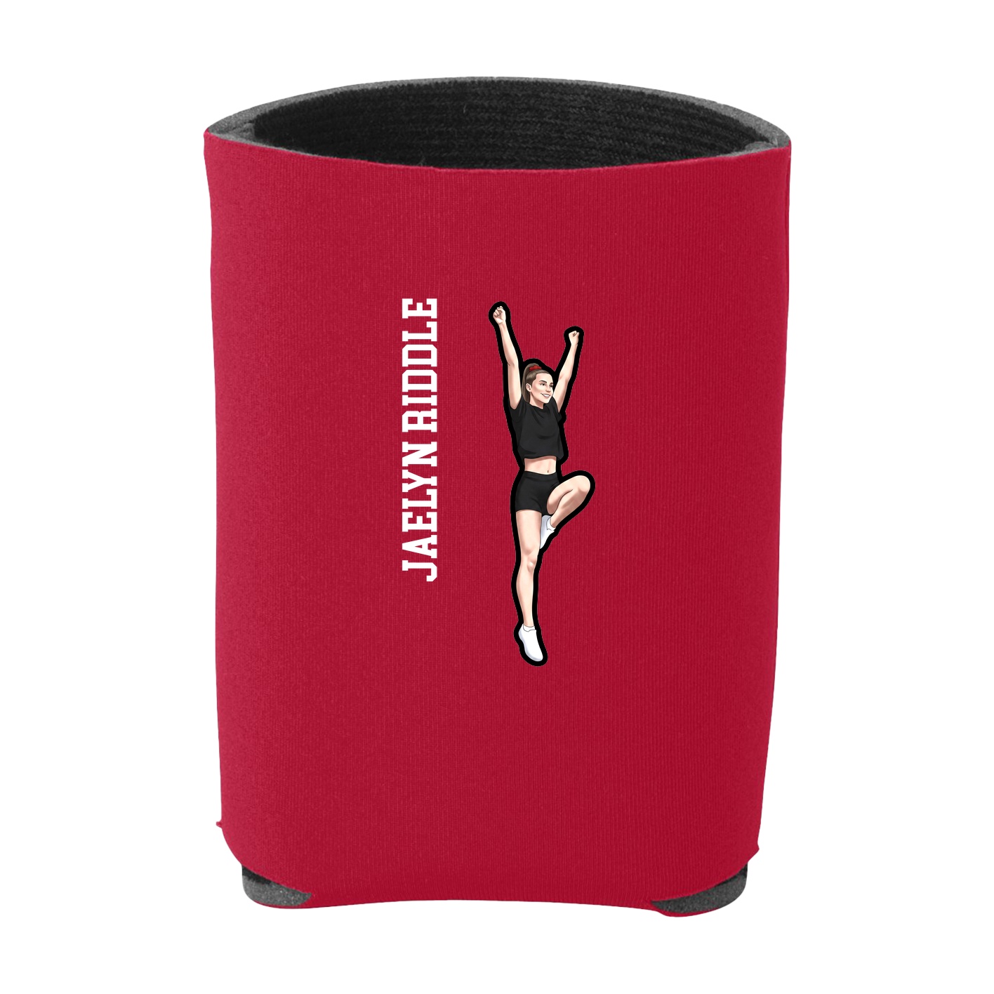 Can Holder — Name Vertical in Red