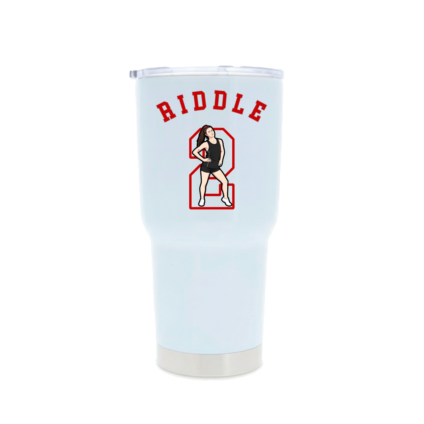 30oz Stainless Steel Tumbler — Shirsey Arch in White