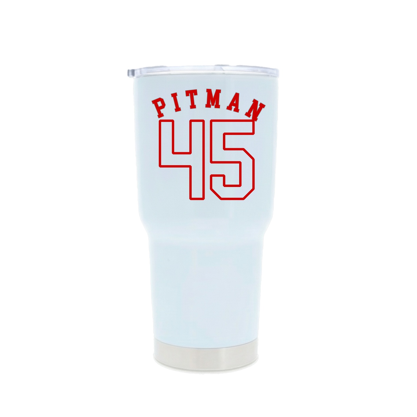 30oz Stainless Steel Tumbler — Shirsey Arch in White
