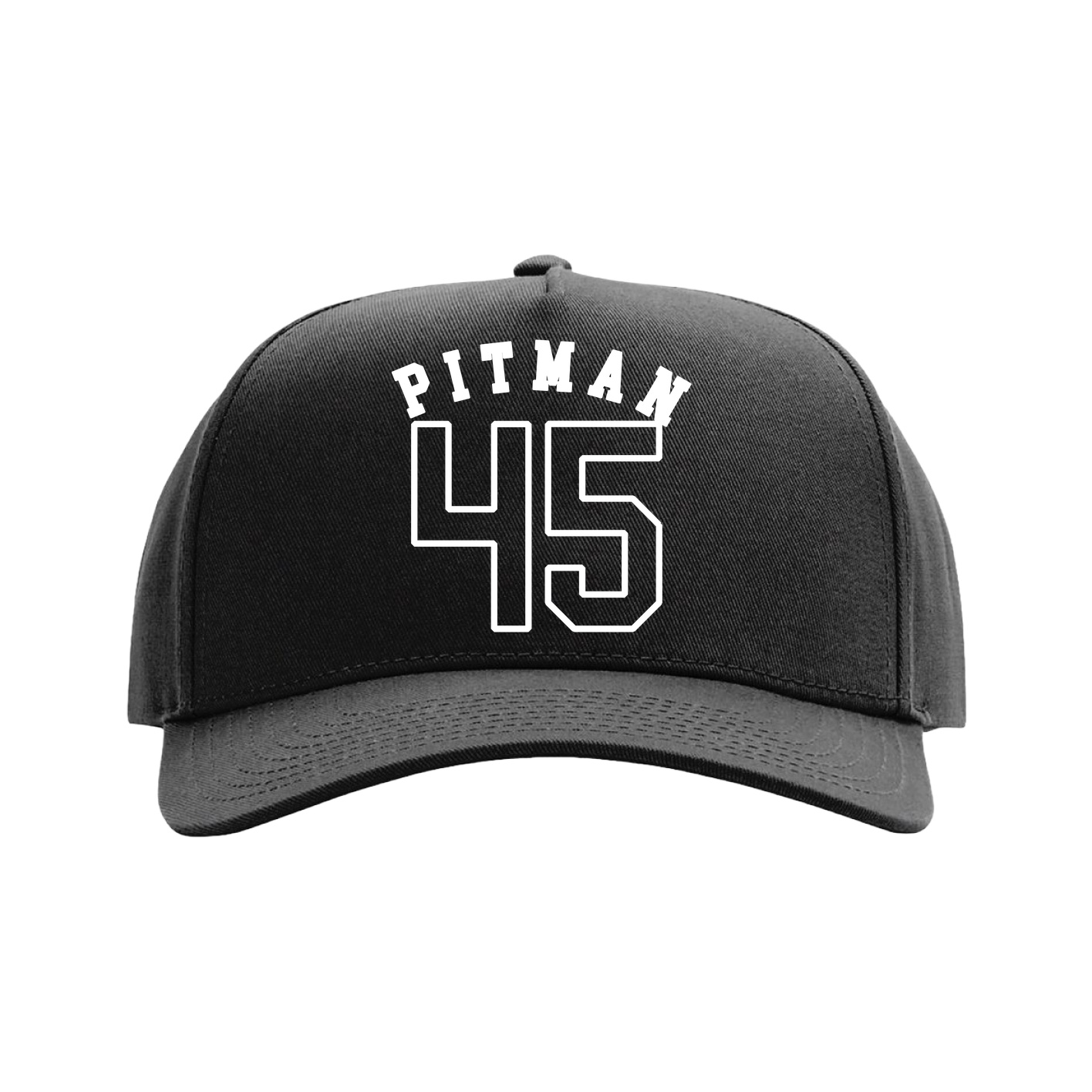 Full Fabric Five-Panel Champ Cap — Shirsey Arch in Black