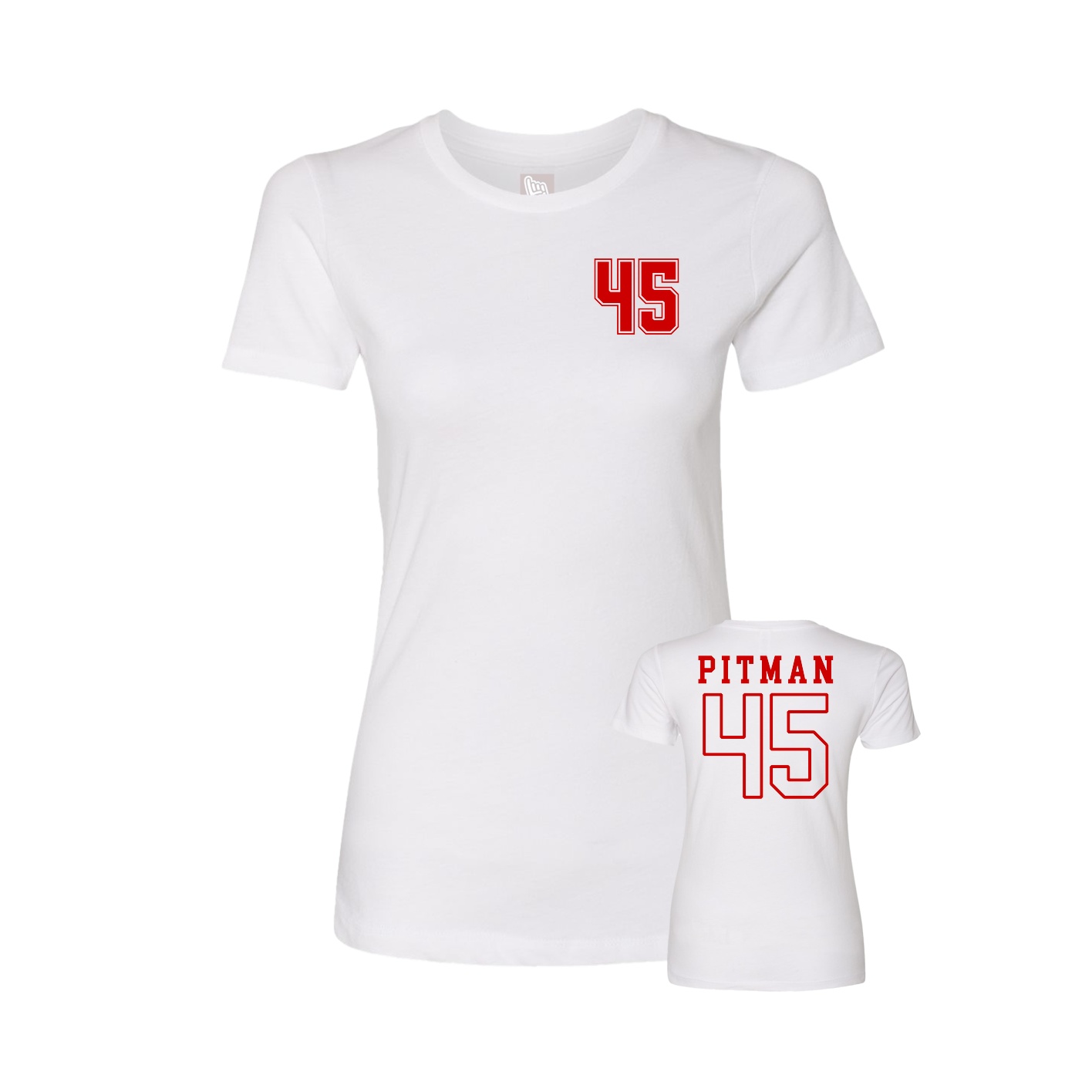 Womens Tee — Chest Back in White