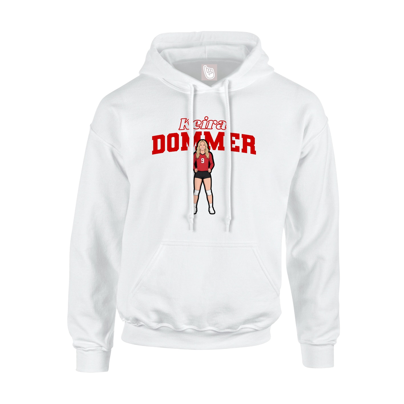 Hoodie — Name Arch in White