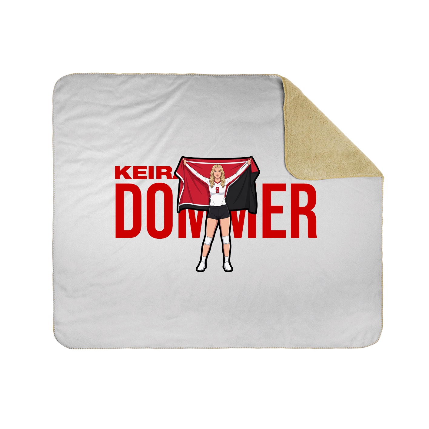Throw Blanket — Player Name in White
