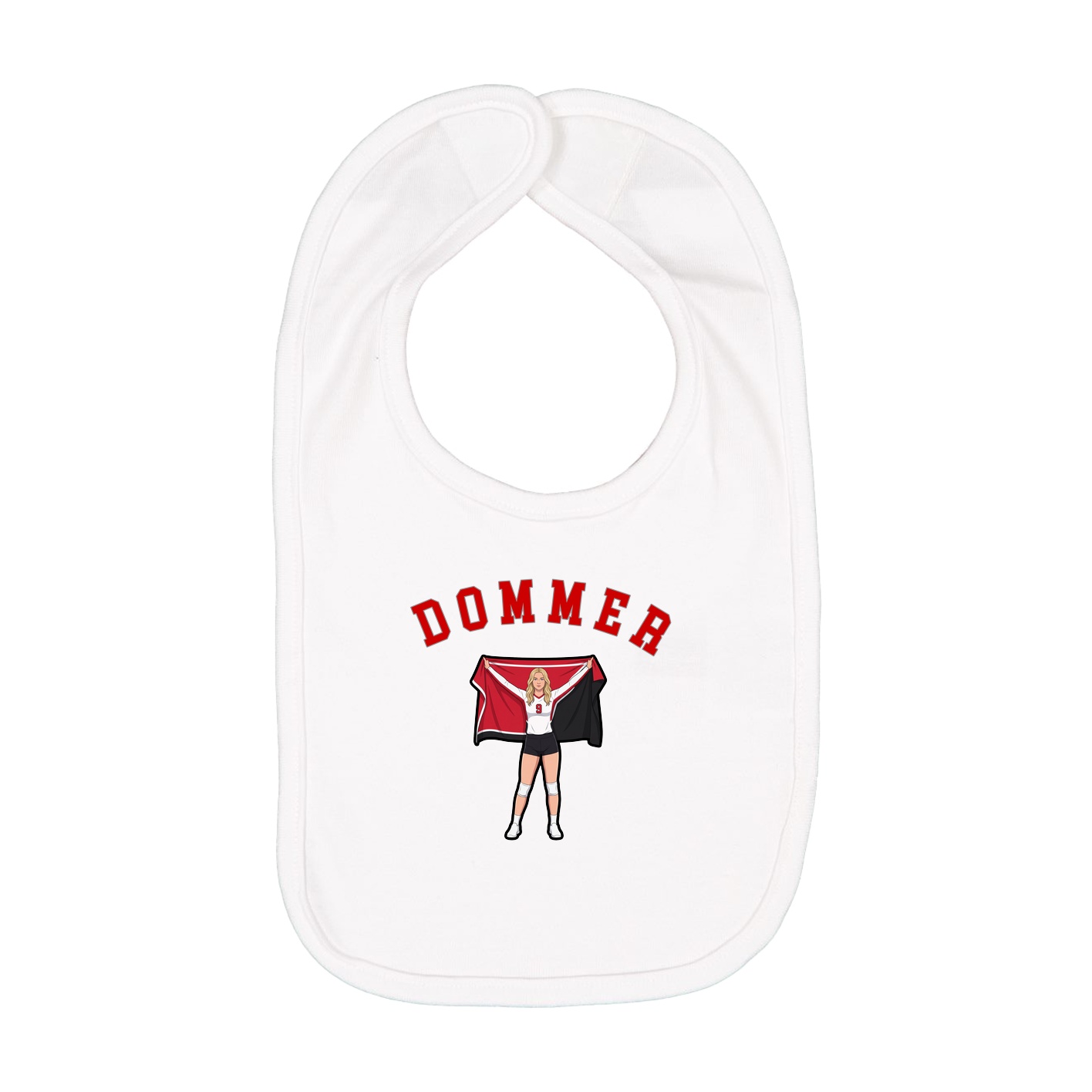 Infant Bib — Shirsey Arch in White