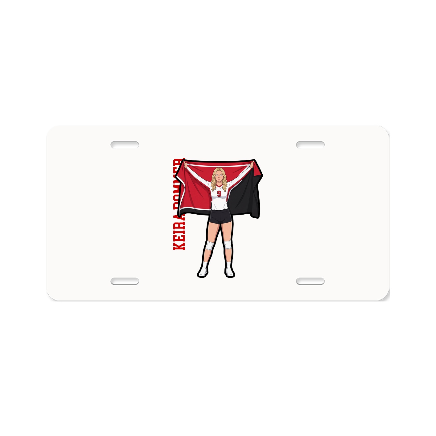 License Plate — Name Vertical in Classic