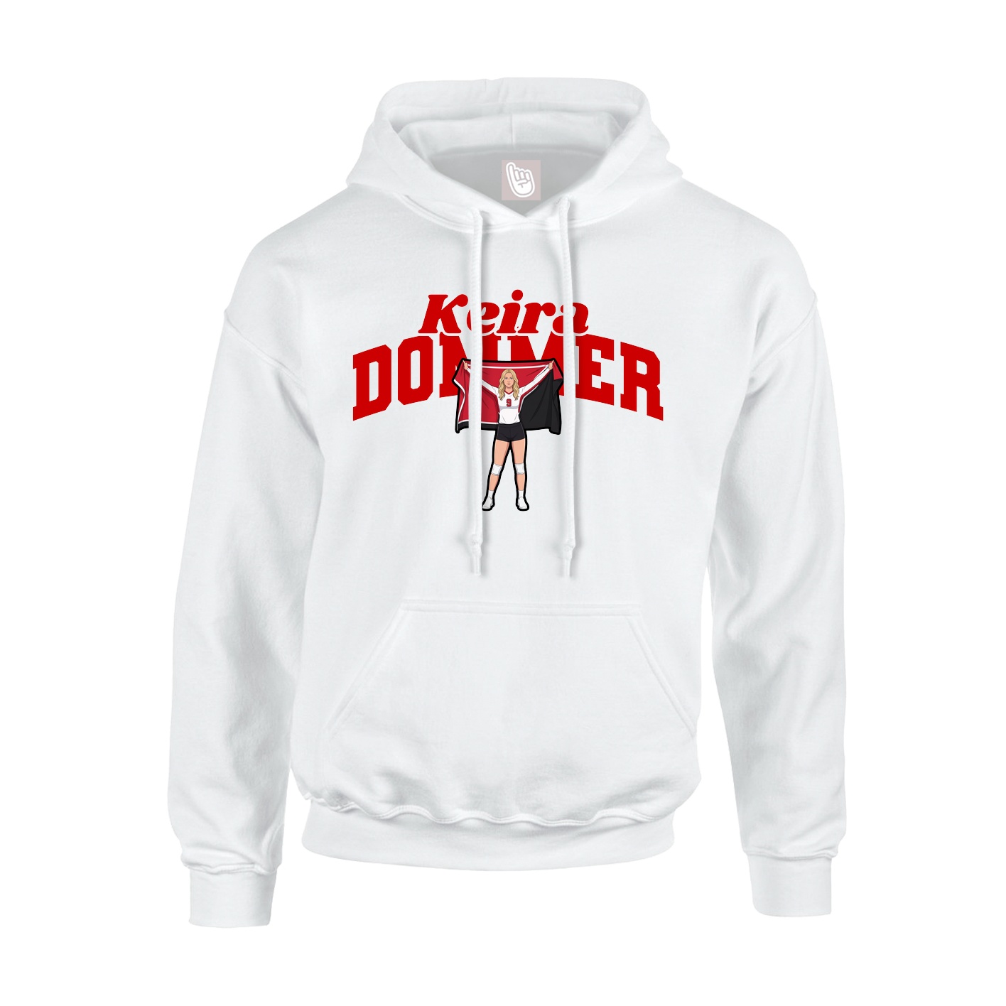 Youth Hoodie — Signature Arch in White