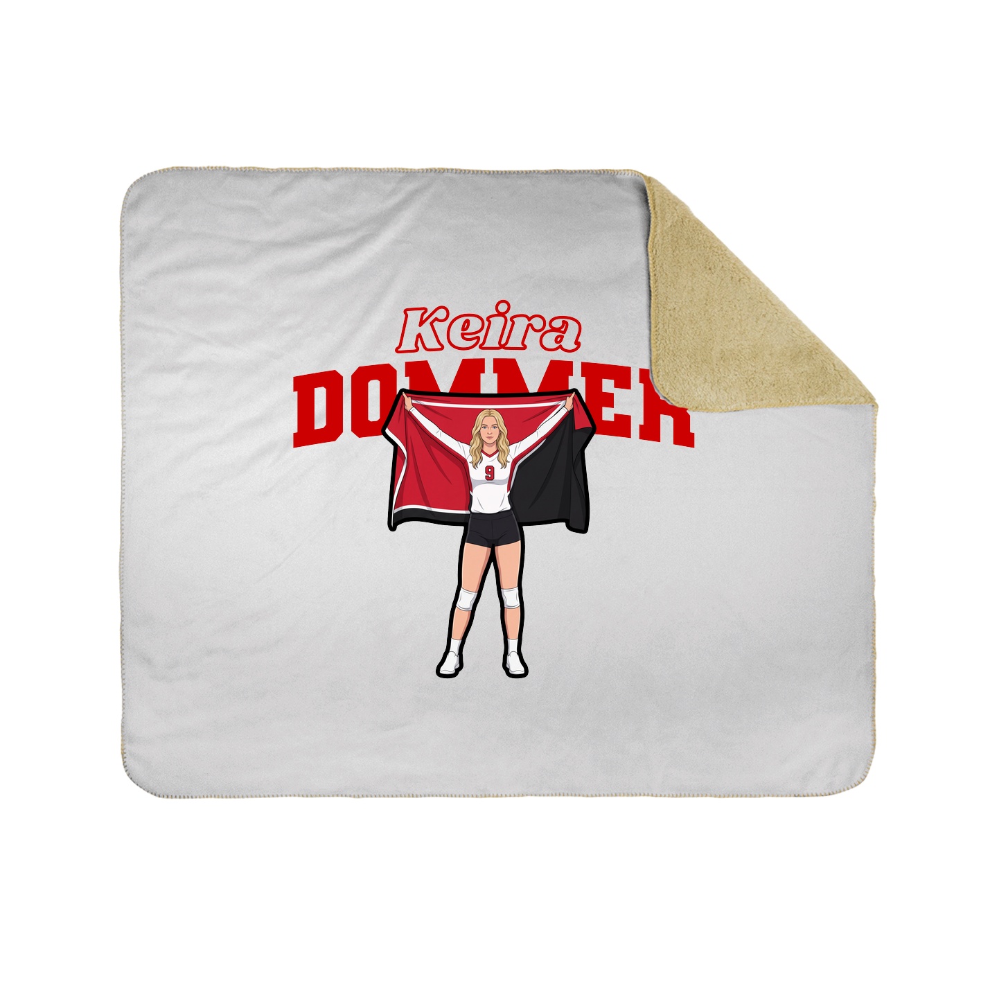 Throw Blanket — Name Arch in White