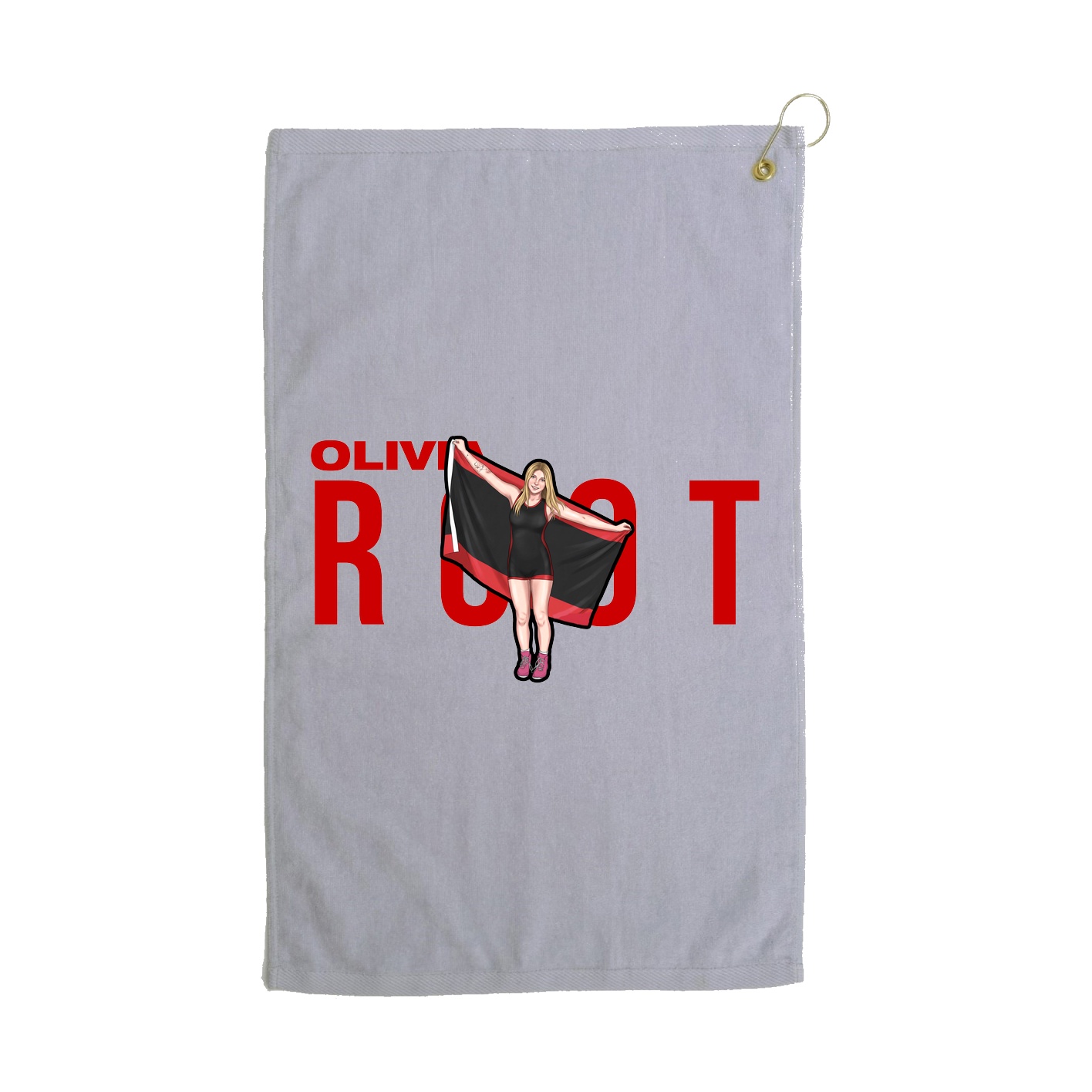 Golf Towel — Player Name in Grey