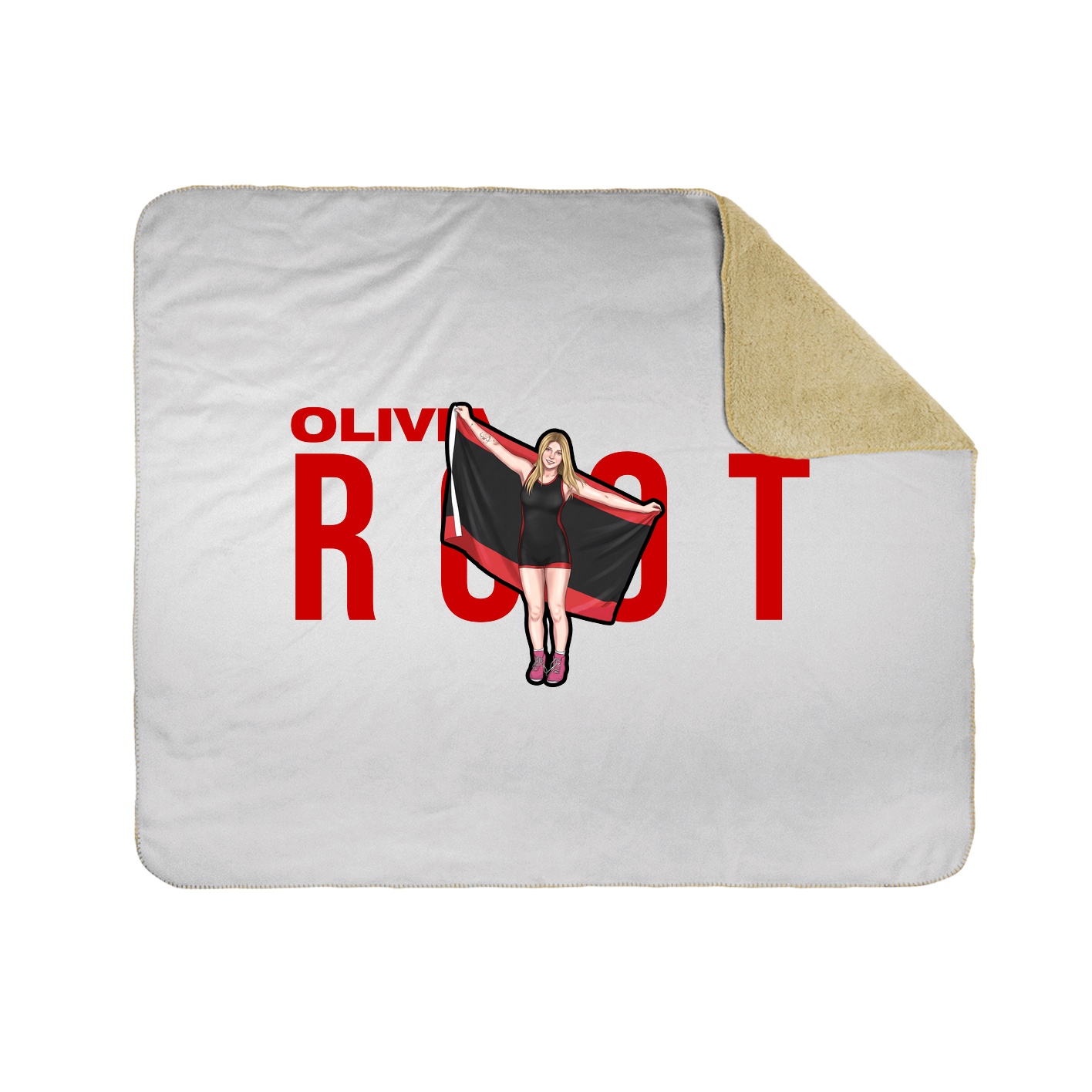 Throw Blanket — Player Name in White