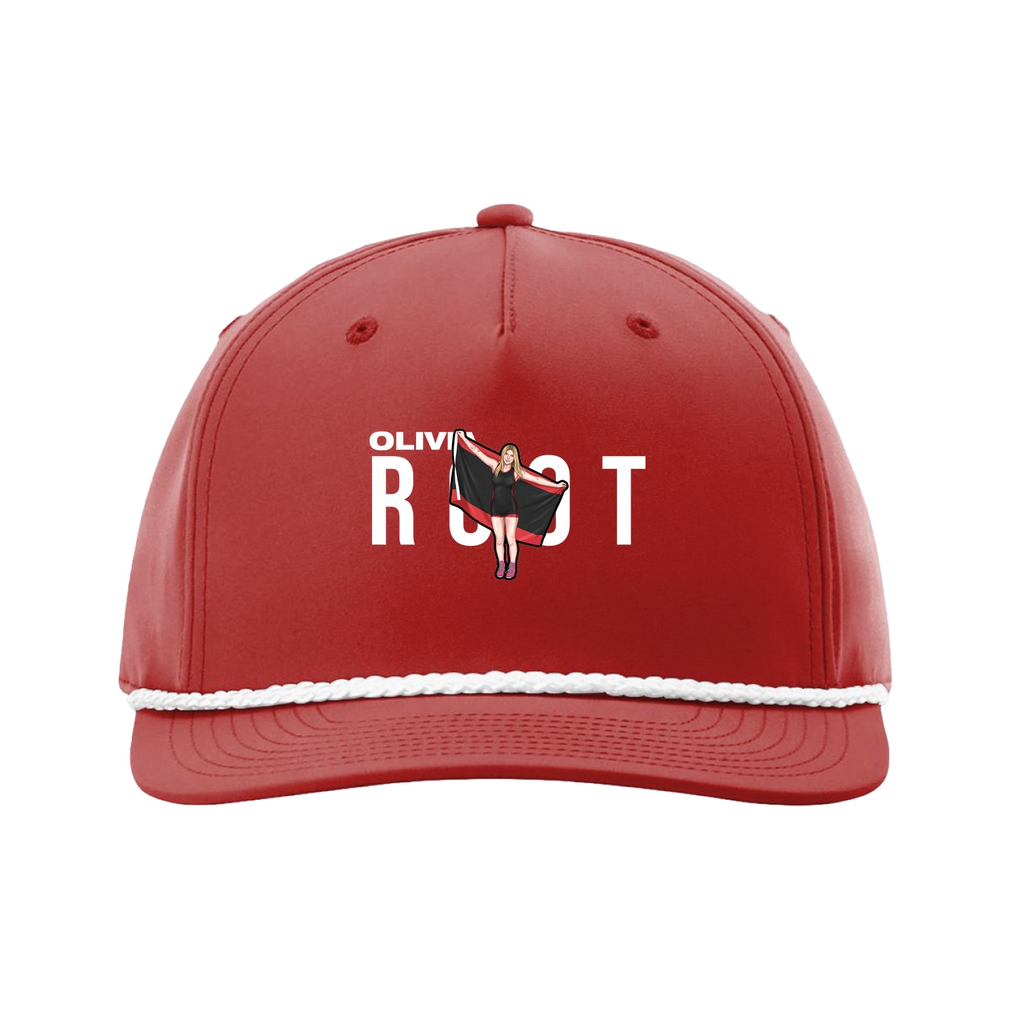 Five-Panel Classic Rope Cap — Player Name in Red