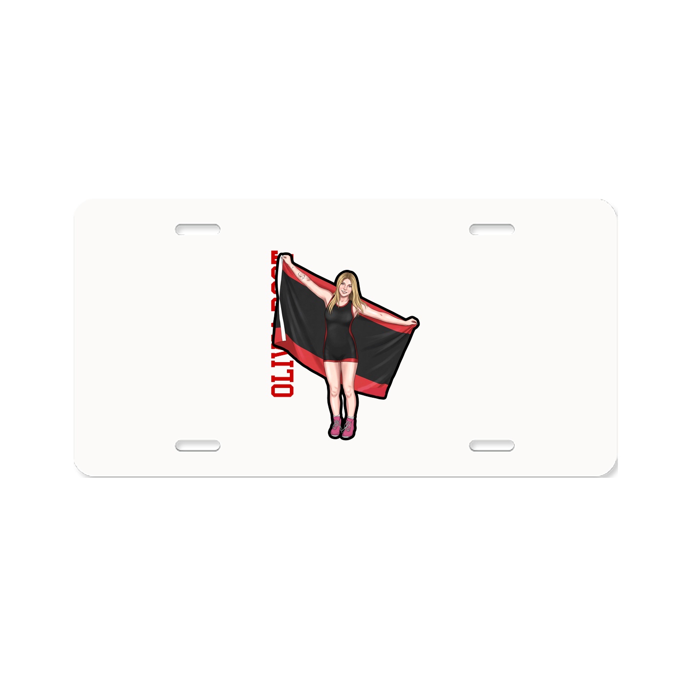 License Plate — Name Vertical in Classic