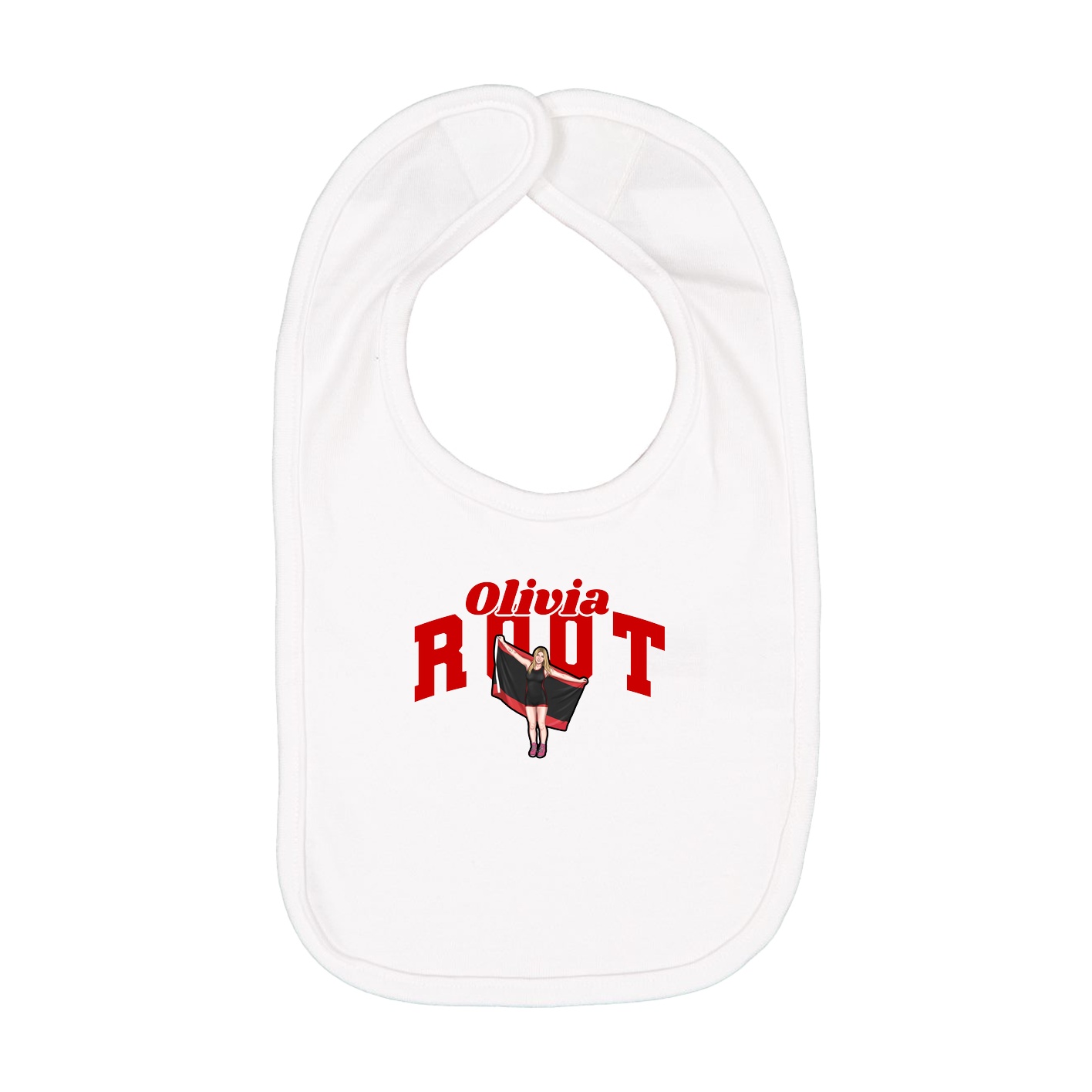 Infant Bib — Signature Arch in White